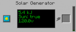 The GUI of a Solar Generator